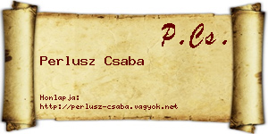 Perlusz Csaba névjegykártya